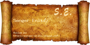 Senger Enikő névjegykártya